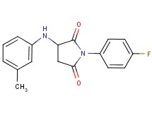 1-(4-fluorophenyl)-3-[(3-methylphenyl)amino]-2,5-pyrrolidinedione