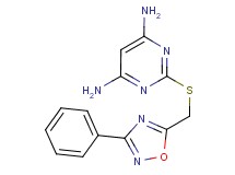 2-{[(3-phenyl-1,2,4-oxadiazol-5-yl)methyl]thio}-4,6-pyrimidinediamine