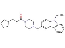 3-{[4-(3-cyclopentylpropanoyl)-1-piperazinyl]methyl}-9-ethyl-9H-carbazole oxalate
