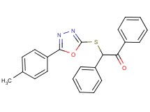 2-{[5-(4-methylphenyl)-1,3,4-oxadiazol-2-yl]thio}-1,2-diphenylethanone