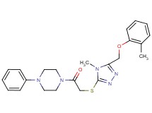 1-[({4-methyl-5-[(2-methylphenoxy)methyl]-4H-1,2,4-triazol-3-yl}thio)acetyl]-4-phenylpiperazine