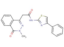 2-(3-methyl-4-oxo-3,4-dihydro-1-phthalazinyl)-N-(4-phenyl-1,3-thiazol-2-yl)acetamide