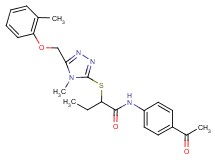 N-(4-acetylphenyl)-2-({4-methyl-5-[(2-methylphenoxy)methyl]-4H-1,2,4-triazol-3-yl}thio)butanamide