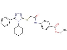 ethyl 4-({[(4-cyclohexyl-5-phenyl-4H-1,2,4-triazol-3-yl)thio]acetyl}amino)benzoate