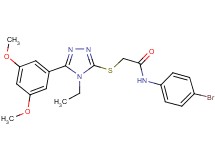 N-(4-bromophenyl)-2-{[5-(3,5-dimethoxyphenyl)-4-ethyl-4H-1,2,4-triazol-3-yl]thio}acetamide