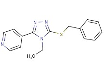4-[5-(benzylthio)-4-ethyl-4H-1,2,4-triazol-3-yl]pyridine