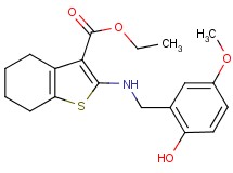 ethyl 2-[(2-hydroxy-5-methoxybenzyl)amino]-4,5,6,7-tetrahydro-1-benzothiophene-3-carboxylate