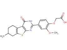 [2-methoxy-4-(7-methyl-4-oxo-3,4,5,6,7,8-hexahydro[1]benzothieno[2,3-d]pyrimidin-2-yl)phenoxy]acetic acid