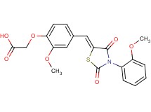 (2-methoxy-4-{[3-(2-methoxyphenyl)-2,4-dioxo-1,3-thiazolidin-5-ylidene]methyl}phenoxy)acetic acid
