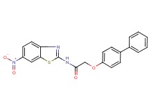 2-(4-biphenylyloxy)-N-(6-nitro-1,3-benzothiazol-2-yl)acetamide
