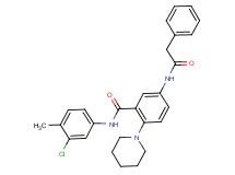 N-(3-chloro-4-methylphenyl)-5-[(phenylacetyl)amino]-2-(1-piperidinyl)benzamide