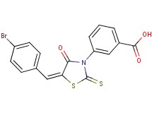3-[5-(4-bromobenzylidene)-4-oxo-2-thioxo-1,3-thiazolidin-3-yl]benzoic acid