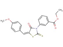 ethyl 3-[5-(4-methoxybenzylidene)-4-oxo-2-thioxo-1,3-thiazolidin-3-yl]benzoate