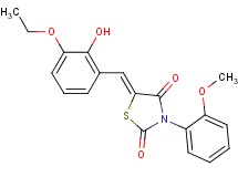 5-(3-ethoxy-2-hydroxybenzylidene)-3-(2-methoxyphenyl)-1,3-thiazolidine-2,4-dione