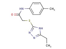 2-[(5-ethyl-4H-1,2,4-triazol-3-yl)thio]-N-(4-methylphenyl)acetamide