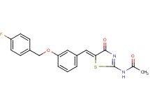 N-(5-{3-[(4-fluorobenzyl)oxy]benzylidene}-4-oxo-4,5-dihydro-1,3-thiazol-2-yl)acetamide