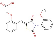 (2-{[3-(2-methoxyphenyl)-2,4-dioxo-1,3-thiazolidin-5-ylidene]methyl}phenoxy)acetic acid