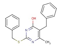 sodium 5-benzyl-2-(benzylthio)-6-methyl-4-pyrimidinolate