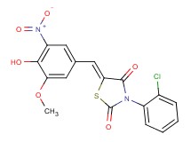 3-(2-chlorophenyl)-5-(4-hydroxy-3-methoxy-5-nitrobenzylidene)-1,3-thiazolidine-2,4-dione