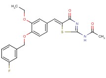 N-(5-{3-ethoxy-4-[(3-fluorobenzyl)oxy]benzylidene}-4-oxo-4,5-dihydro-1,3-thiazol-2-yl)acetamide