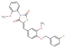 5-{4-[(3-fluorobenzyl)oxy]-3-methoxybenzylidene}-3-(2-methoxyphenyl)-1,3-thiazolidine-2,4-dione