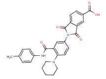 2-[3-{[(4-methylphenyl)amino]carbonyl}-4-(1-piperidinyl)phenyl]-1,3-dioxo-5-isoindolinecarboxylic acid
