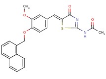 N-{5-[3-methoxy-4-(1-naphthylmethoxy)benzylidene]-4-oxo-4,5-dihydro-1,3-thiazol-2-yl}acetamide