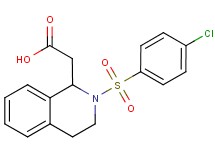 {2-[(4-chlorophenyl)sulfonyl]-1,2,3,4-tetrahydro-1-isoquinolinyl}acetic acid