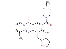 2-imino-10-methyl-3-[(4-methyl-1-piperazinyl)carbonyl]-1-(tetrahydro-2-furanylmethyl)-1,2-dihydro-5H-dipyrido[1,2-a:2',3'-d]pyrimidin-5-one