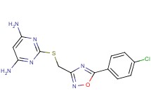 2-({[5-(4-chlorophenyl)-1,2,4-oxadiazol-3-yl]methyl}thio)-4,6-pyrimidinediamine