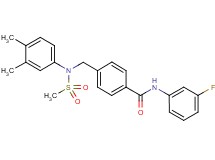 4-{[(3,4-dimethylphenyl)(methylsulfonyl)amino]methyl}-N-(3-fluorophenyl)benzamide
