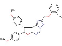 8,9-bis(4-methoxyphenyl)-2-[(2-methylphenoxy)methyl]furo[3,2-e][1,2,4]triazolo[1,5-c]pyrimidine