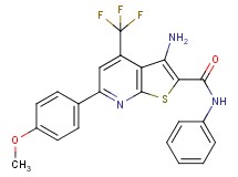 3-amino-6-(4-methoxyphenyl)-N-phenyl-4-(trifluoromethyl)thieno[2,3-b]pyridine-2-carboxamide