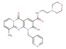 2-imino-10-methyl-N-[2-(4-morpholinyl)ethyl]-5-oxo-1-(3-pyridinylmethyl)-1,5-dihydro-2H-dipyrido[1,2-a:2',3'-d]pyrimidine-3-carboxamide