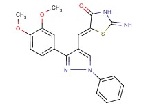 5-{[3-(3,4-dimethoxyphenyl)-1-phenyl-1H-pyrazol-4-yl]methylene}-2-imino-1,3-thiazolidin-4-one