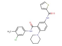 N-[3-{[(3-chloro-4-methylphenyl)amino]carbonyl}-4-(1-piperidinyl)phenyl]-2-thiophenecarboxamide