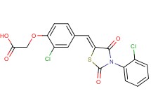 (2-chloro-4-{[3-(2-chlorophenyl)-2,4-dioxo-1,3-thiazolidin-5-ylidene]methyl}phenoxy)acetic acid