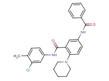 5-(benzoylamino)-N-(3-chloro-4-methylphenyl)-2-(1-piperidinyl)benzamide