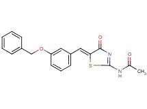 N-{5-[3-(benzyloxy)benzylidene]-4-oxo-4,5-dihydro-1,3-thiazol-2-yl}acetamide