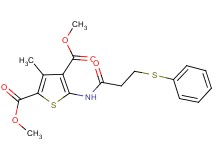 dimethyl 3-methyl-5-{[3-(phenylthio)propanoyl]amino}-2,4-thiophenedicarboxylate