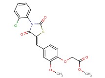 methyl (4-{[3-(2-chlorophenyl)-2,4-dioxo-1,3-thiazolidin-5-ylidene]methyl}-2-methoxyphenoxy)acetate