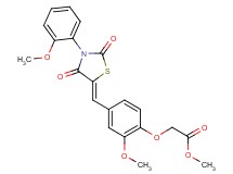 methyl (2-methoxy-4-{[3-(2-methoxyphenyl)-2,4-dioxo-1,3-thiazolidin-5-ylidene]methyl}phenoxy)acetate