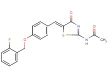 N-(5-{4-[(2-fluorobenzyl)oxy]benzylidene}-4-oxo-4,5-dihydro-1,3-thiazol-2-yl)acetamide
