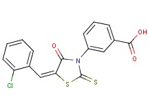 3-[5-(2-chlorobenzylidene)-4-oxo-2-thioxo-1,3-thiazolidin-3-yl]benzoic acid