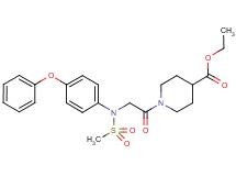 ethyl 1-[N-(methylsulfonyl)-N-(4-phenoxyphenyl)glycyl]-4-piperidinecarboxylate