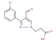 3-[3-(3-chlorophenyl)-4-formyl-1H-pyrazol-1-yl]propanoic acid