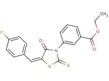 ethyl 3-[5-(4-fluorobenzylidene)-4-oxo-2-thioxo-1,3-thiazolidin-3-yl]benzoate