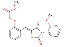 methyl (2-{[3-(2-methoxyphenyl)-2,4-dioxo-1,3-thiazolidin-5-ylidene]methyl}phenoxy)acetate