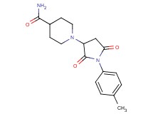 1-[1-(4-methylphenyl)-2,5-dioxo-3-pyrrolidinyl]-4-piperidinecarboxamide