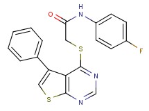 N-(4-fluorophenyl)-2-[(5-phenylthieno[2,3-d]pyrimidin-4-yl)thio]acetamide
